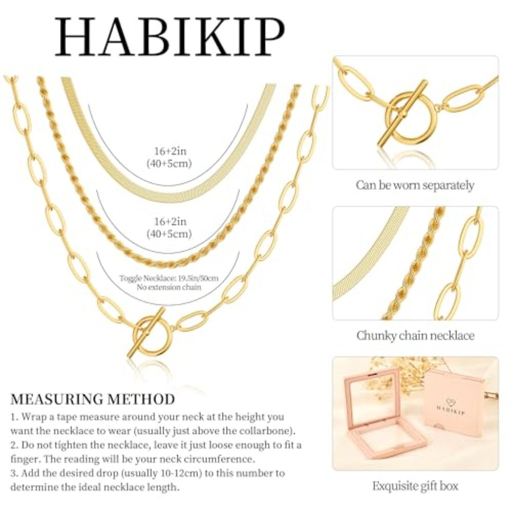 Gold Layered Necklace Set Stackable Chunky Choker… - image 5